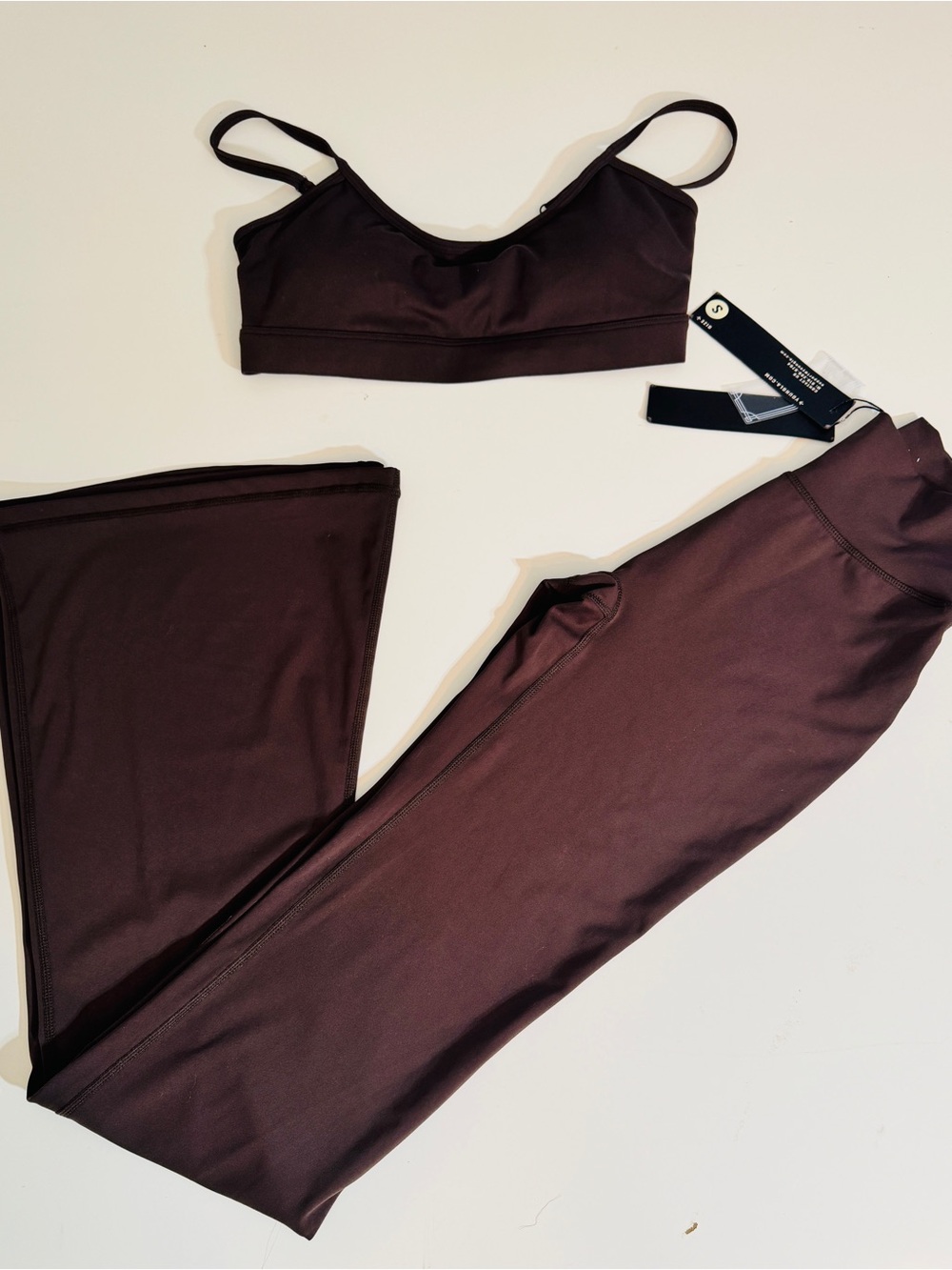YoungLA New With Tags! Women's Leggings and Sports Bra Set in Deep Plum